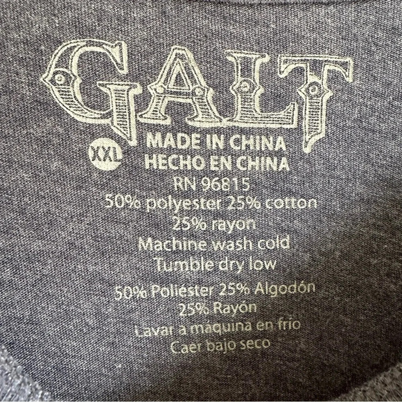 Galt USA Men’s Flag T-Shirt Size XXL Blue Red White American Patriotic Patriot - Picture 5 of 5